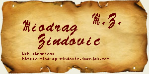 Miodrag Zindović vizit kartica